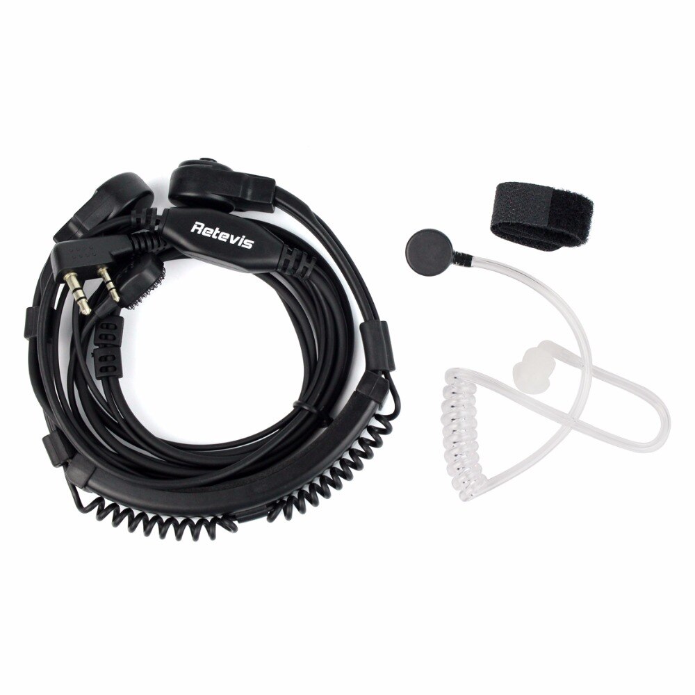 2 stücke Kehle Mikrofon 2 Pin PTT Headset Laryngophone Für KENWOOD Retevis H777 TYT BAOFENG BF-888S UV-5R Walkie Talkie C9026A