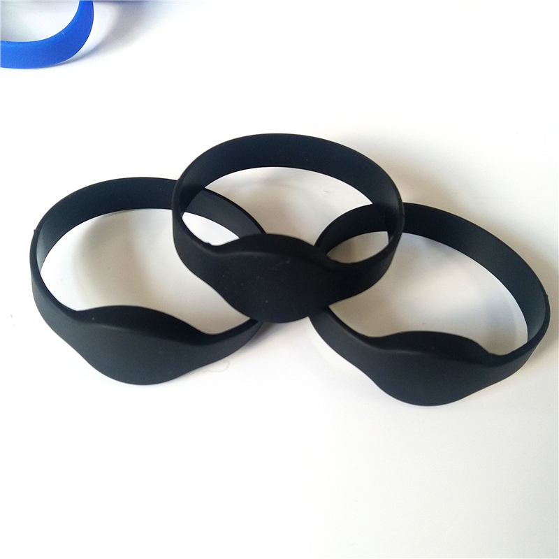 125khz EM4100 TK4100 pulsera RFID Tarjeta de Identificación silicona RFID banda leer solo No impreso negro