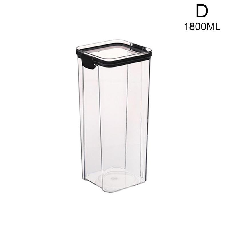 Contenedores de almacenamiento de alimentos, latas herméticas, cajas de almacenamiento de plástico, cajas de almacenamiento de alimentos apilables, tanques de almacenaje para nevera de cocina: D