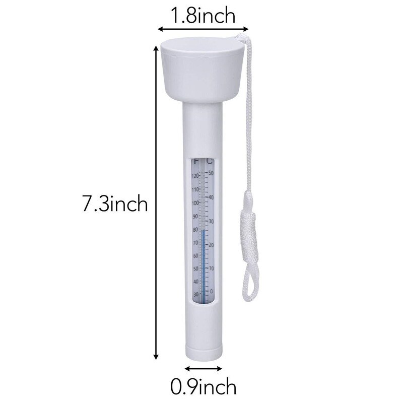 Outdoor indoor swimming pool temperature glass thermometer easy use