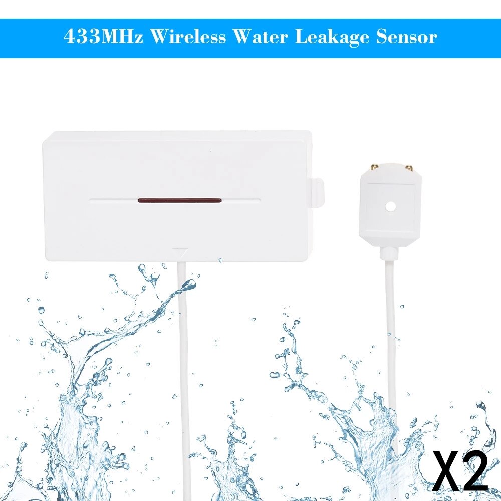 EWeLink 433MHz Wireless Water Leakage Sensor Water Leaks Intrusion Detector Alert Water Level Overflow Alarm