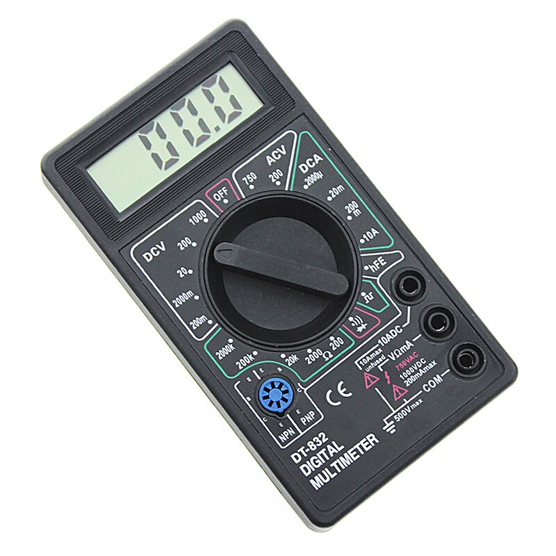 Professionele DT832 Digitale Multimeter Lcd Dc Ac Voltmeter Ampèremeter Ohm Tester