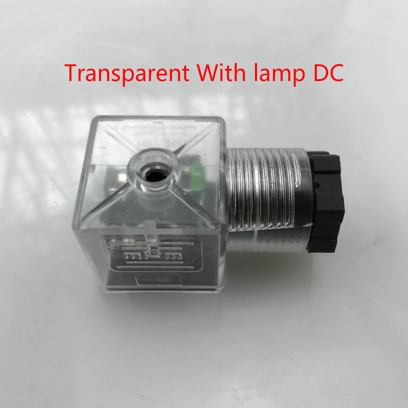 5 stk/parti hydraulisk magnetventilplugg elektromagnet koblingsboks linje-kontaktplugg til ventil magnetspoler kontakt: Gjennomsiktig