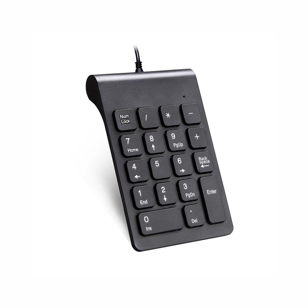 Usb Wired Nummer Numeriek Keypad 18 Key Digitale Toetsenbord Gratis Standaard: Black