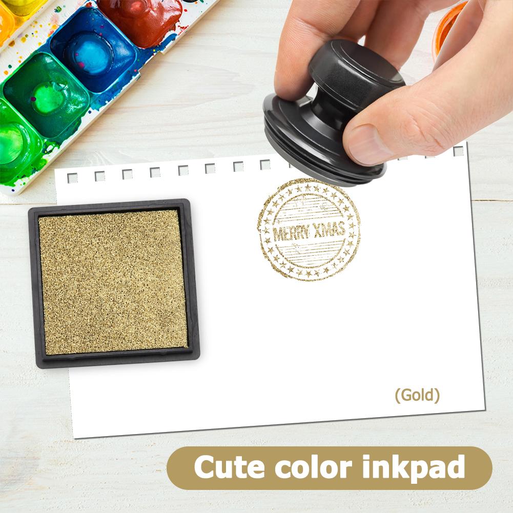 Almohadilla de tinta cuadrada con huella dactilar para DIY, tarjeta manualidades de papel para álbum de recortes, sello de sellado, almohadilla de tinta para decoración de boda