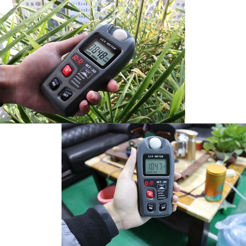 MT30 Lux meter 0~200,000lux Range Light Meter Pocket Illuminometer lux/fc Photometer Tester Enviromental Testing