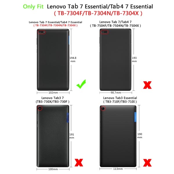 Funda de silicona para Lenovo Tab 4 7 Essential TB-7304F, funda de silicona, funda de silicona, funda protectora de 7,0 "7304i, carcasa suave, Fundas