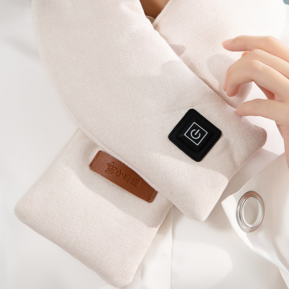 3 Levels Graphene Heated Scarf Winter USB Electric Heated Warm Shawl Neck Wrap With For Men And Women