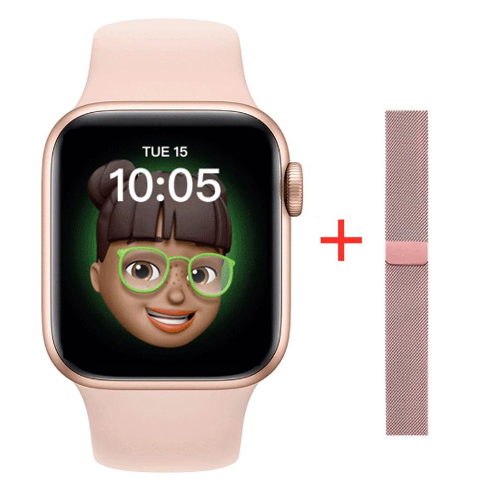 Slimy Smartwatch - 1.75 Inch Full Screen - Bluetooth Call - Heart Rate Tracker - for Android & iOS: Pink set watch