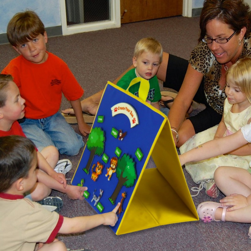 Double-sided standing felt learning board Felt storyboard Felt board teaching AIDS picture book learning board