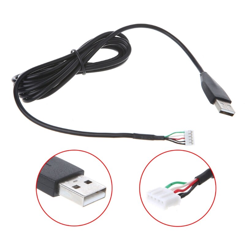 Durable USB Mouse Cable For Logitech MX518/510/310 G1 G400 Profession Mouse Line R2JB