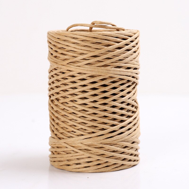 2 mmx 50 wire papir reb børnehavebørn væver papirrør diy materialer til at lave blomsterkurv vase: 03 khaki