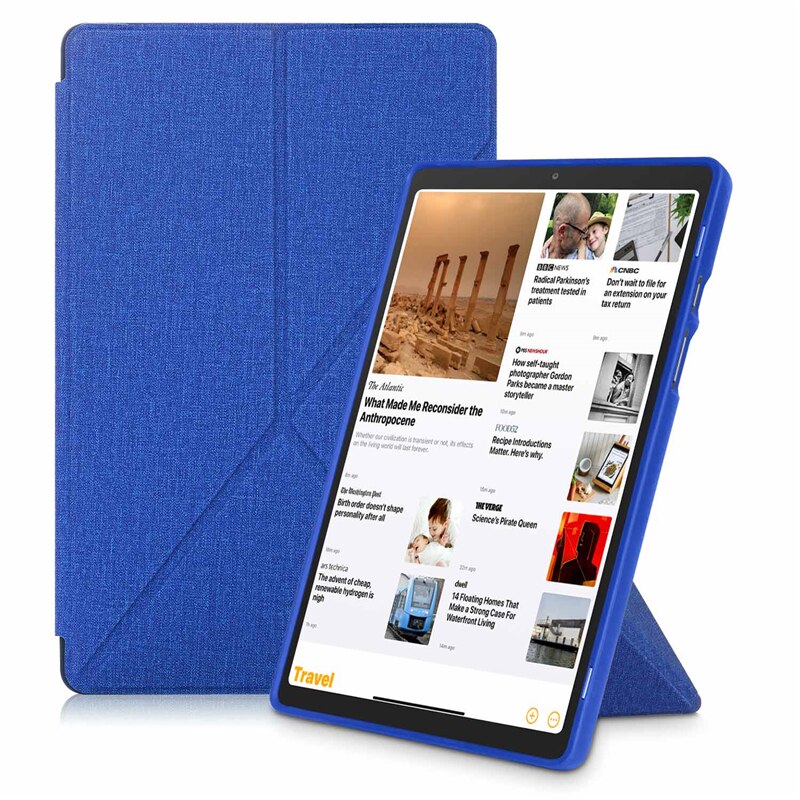 Voor Samsung Galaxy Tab A7 SM-T500 SM-T505 Case Stof Zachte Magnetische Flip Stand Protector Voor Tablet Tab A7 10.4 inch T500: Dark Blue