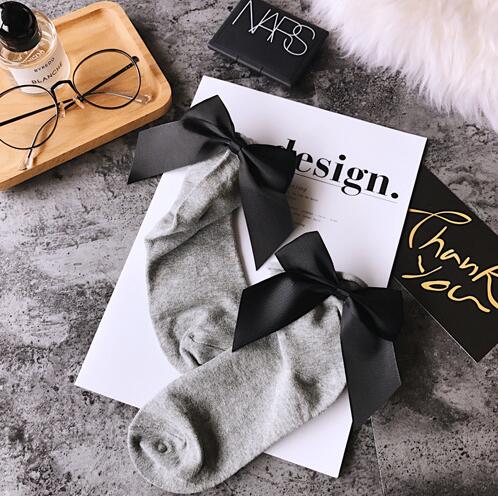 Chaussettes en coton à gros nœud pour femmes, à la , colorées, Kawaii, mignonnes, pour filles: 10