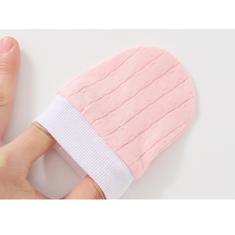 1 paar Baumwolle Baby Anti Kratzen Handschuhe Neugeborenen Handschuhe Schutz Gesicht Fäustlinge Halten Finger Kleinkind Zubehör
