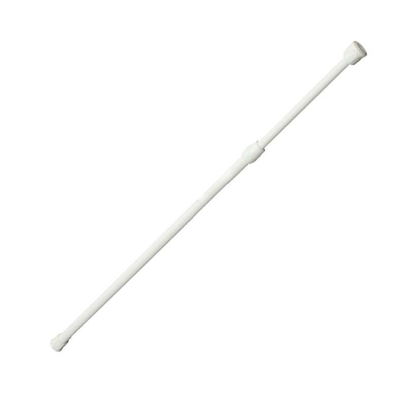 2 Pcs Spring Loaded Extendable Telescopic Net Voile Tension Curtain Rail Pole Rod Rods White , 60-110cm & 70-120cm