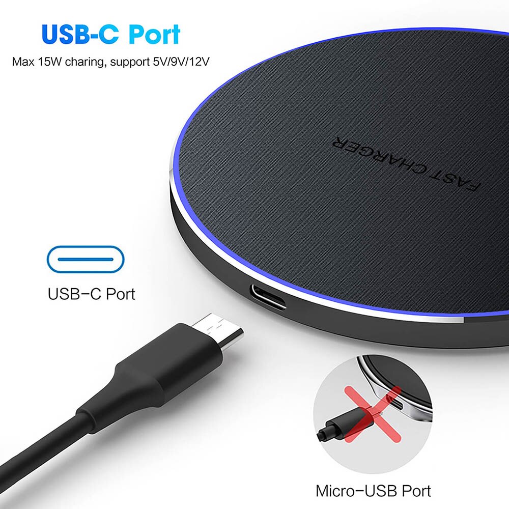 30w 20w 15w qi trådløs lader for iphone 12 11 pro max xs xr  x 8 samsung  s9 s10 s20 note 20 10 9 type c usb hurtiglader