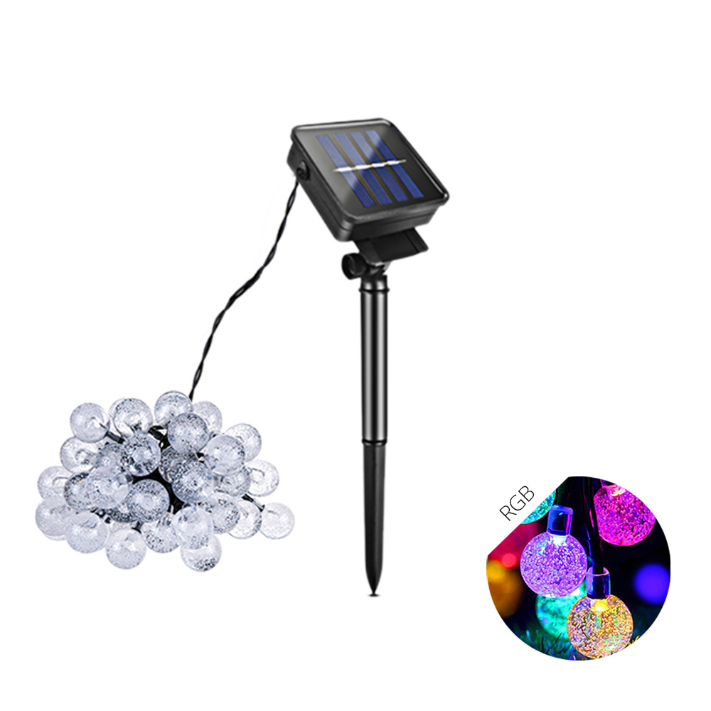 6M/7M LED String light Solar-powered LED Bulbs Outdoor Garden Landscape lighting Party Wedding Christmas Tree Decoration lamps: RGB / 30leds-6M