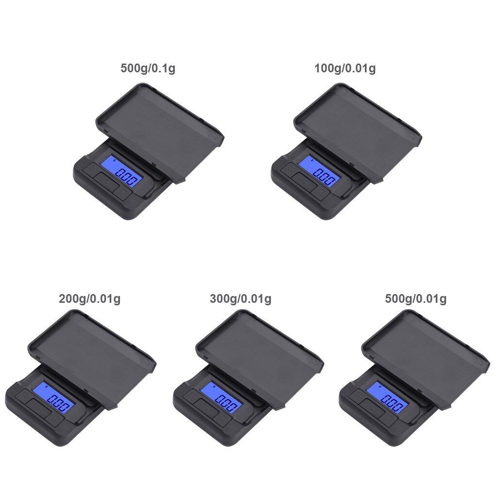 Mini LCD Digital Scale Pocket Electronic Digital Scale for Jewelry Balance Gram for Precision Kitchen Scale 200gx0.01g/500gx0.1g