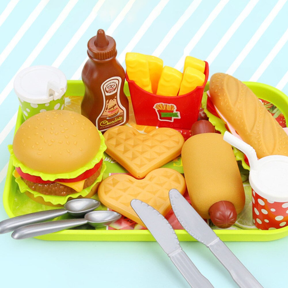 1 Set Kids Simulation Play Food Set for Toddler Burger