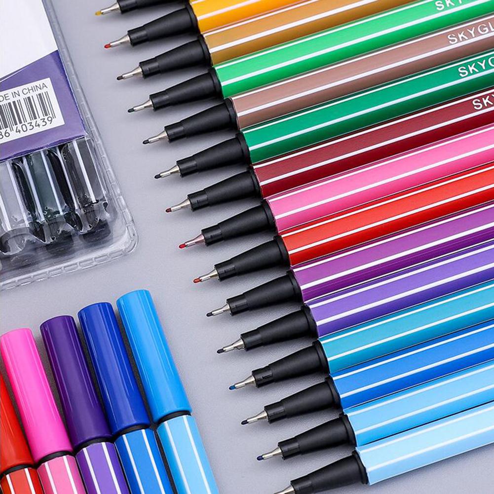 Journal planerare pennor färgade pennor finpunktsmarkörer finspets ritpennor porös fineliner penna för bullet journaling skrivning