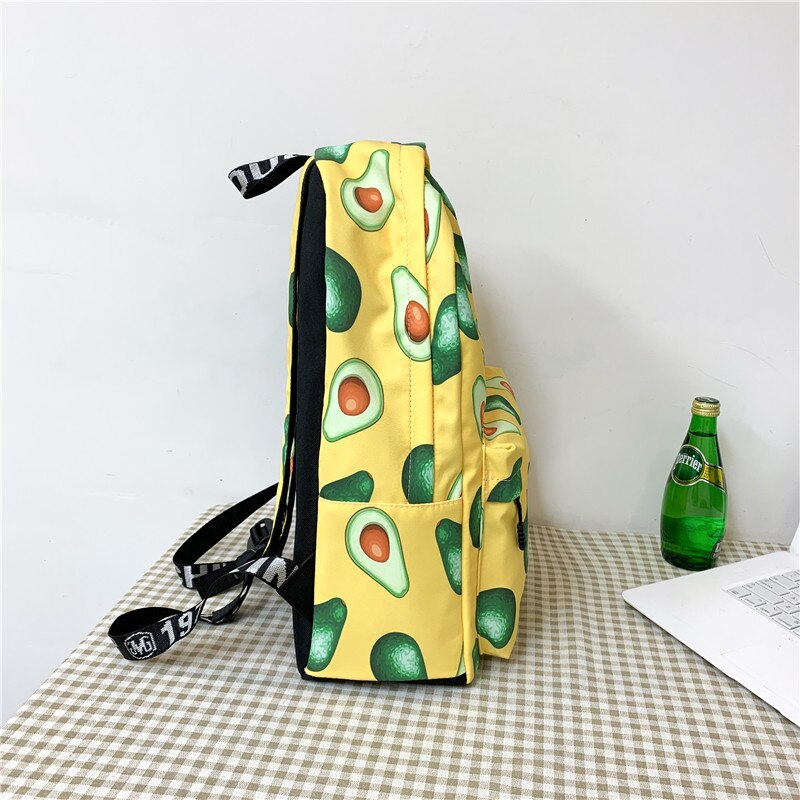 Avocado Canvas College Rugzak, Reistas, Waterdichte Laptop Tas, Outdoor Patchwork Tas