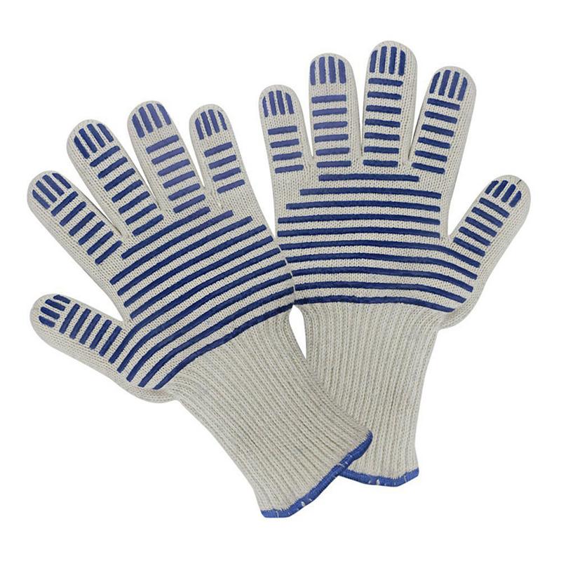Gants BBQ en coton épais | 2 pièces, résistants à la chaleur, extrêmement résistants à la chaleur-gant de cuisson, four à griller