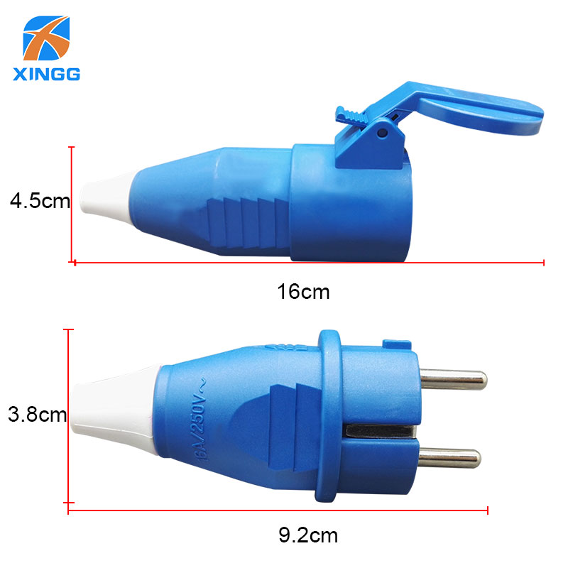 16A 2 Pin Waterproof Outlet Socket Male Female Electrical Connector Power Connecting Industrial Plug Socket