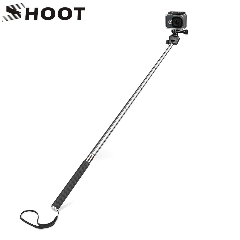 SCHIETEN Uitschuifbare Universele Selfie Stick Monopod voor Gogro Hero 7 8 5 6 Yi Lite 4K 4k + sjcam SJ4000 H9 Camera voor Telefoon Accessoire