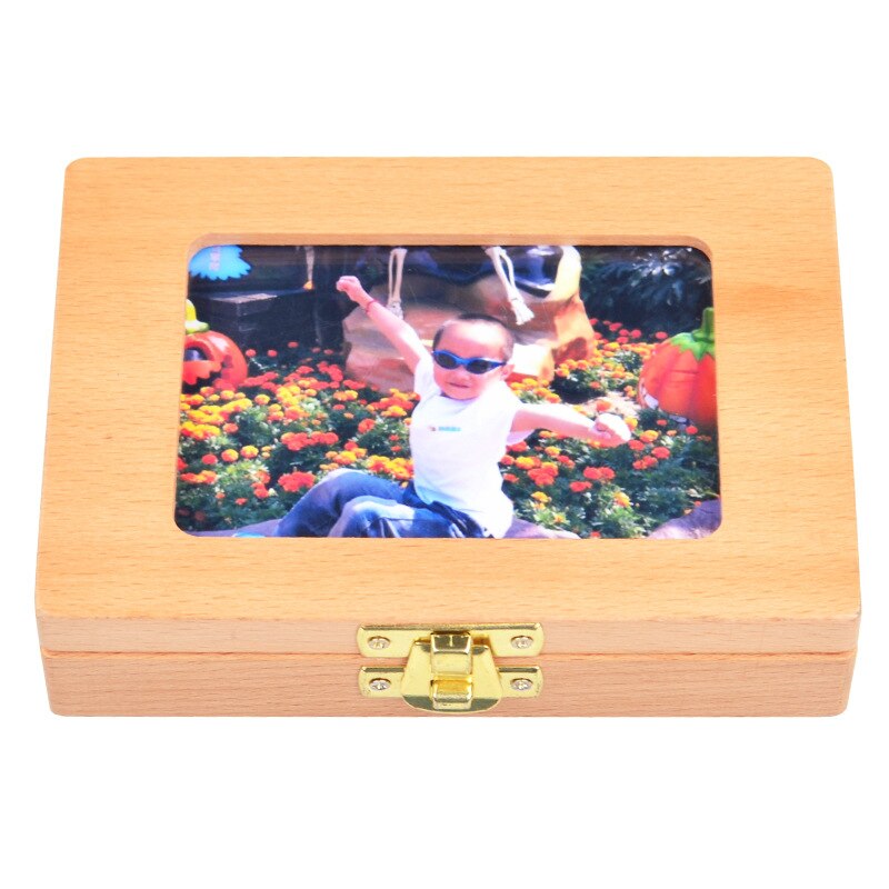 Cadre Photo en bois pour cheveux de bébé, boîte de rangement des dents de lait, ombilical, Lanugo