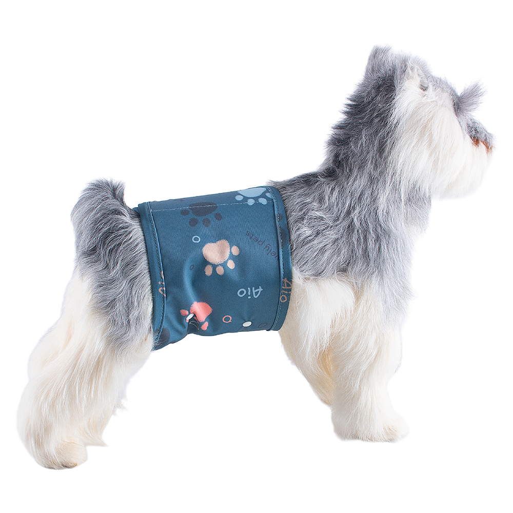 Pañales ajustables para perros con dibujos de animales, lavables, absorbentes para perros, bragas reutilizables para mascotas, pantalones cortos fisiológicos