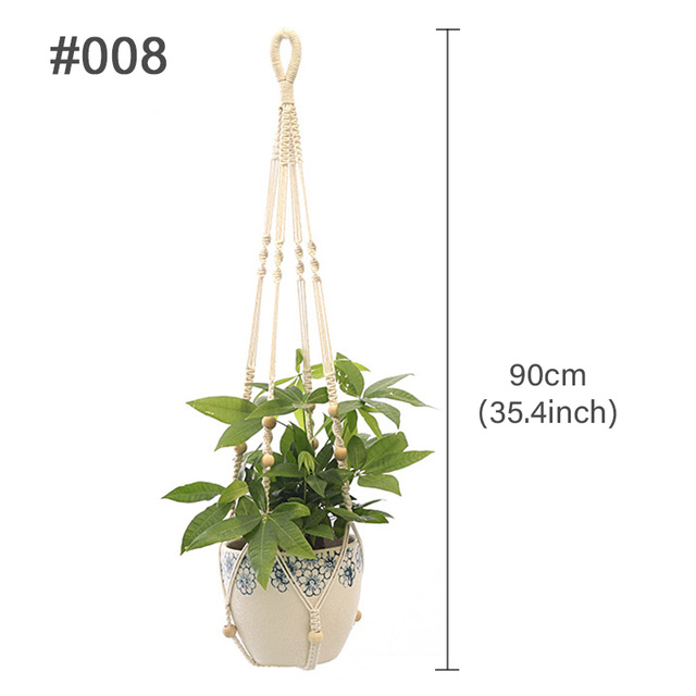Sales Handmade Macrame Wall Hanging Macrame Plant Hanger Flower/Pot Hanger For Wall Decor Hanging Planter Hanging Basket: style 8