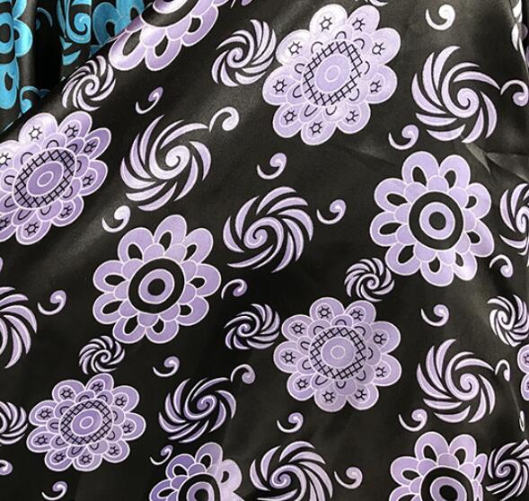 Mjukt satinmaterial diy foder hantverk ombre blank cashew polyester charmeuse tyg retro paisley mönster: 3