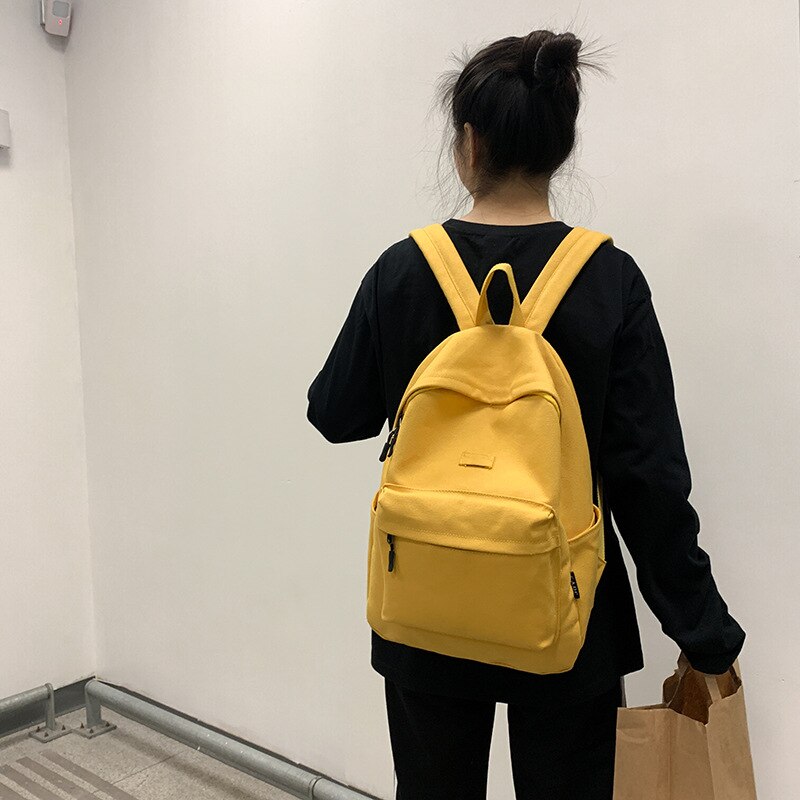 Atinfor Frauen Freizeit Leinwand Rucksack Täglichen Reise Schulranzen für Jugendliche Bookbag Weibliche Rucksack