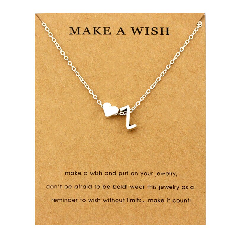 Initial 26 Letter Necklace Heart Necklaces Women Girl's Jewelry Friendship Christmas Birthday: Champagne gold