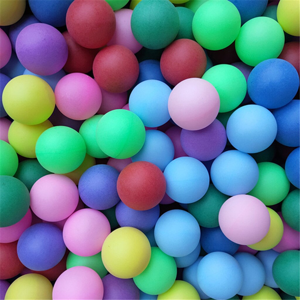 50 Stks/pak Gekleurde Pong Ballen 40Mm Entertainment Tafeltennis Ballen Pp Plastic Geen Geur Kids Games Spelen Bal Vervanging bal
