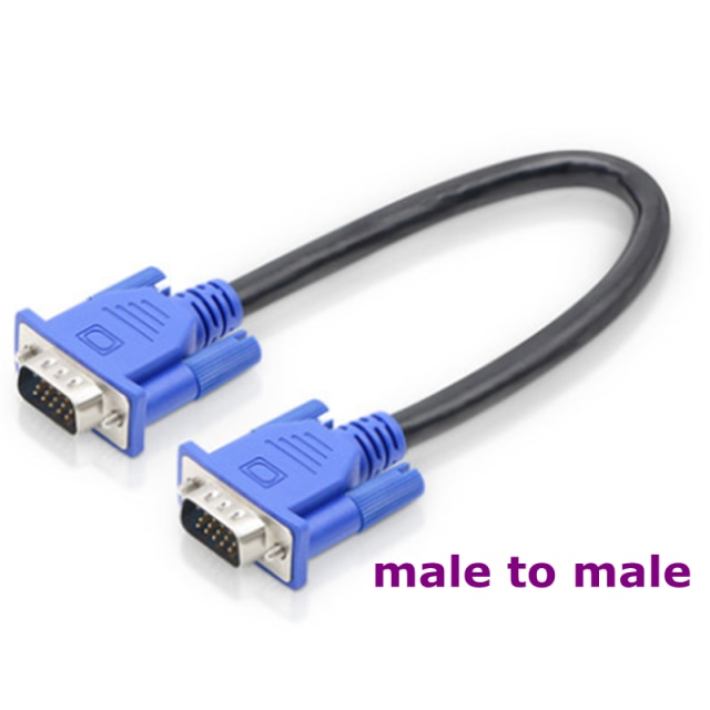0,25 m HD 15Stift VGA D-sub Kurze Video Kabel Stecker auf Stecker M/M Männlich zu Weiblich und Weiblich, um Weibliche für Computer Monitor TV: Grün / Anderes