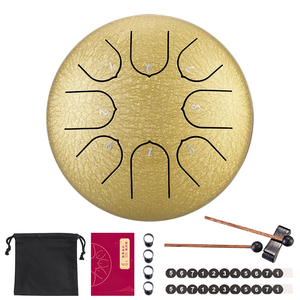 Hvru – tambour éthéré 6 pouces, 8 tons, série haut de gamme, Instruments de Percussion, réglage C, pour adultes et enfants,: 01(6 inch)
