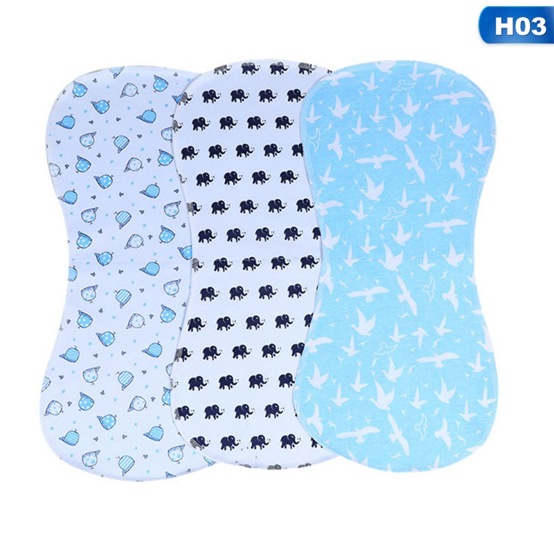 3 pcs/Lot Double couche imperméable pur coton bébé serviette d'alimentation maman épaule crachant coussin de lait pour les enfants: H03