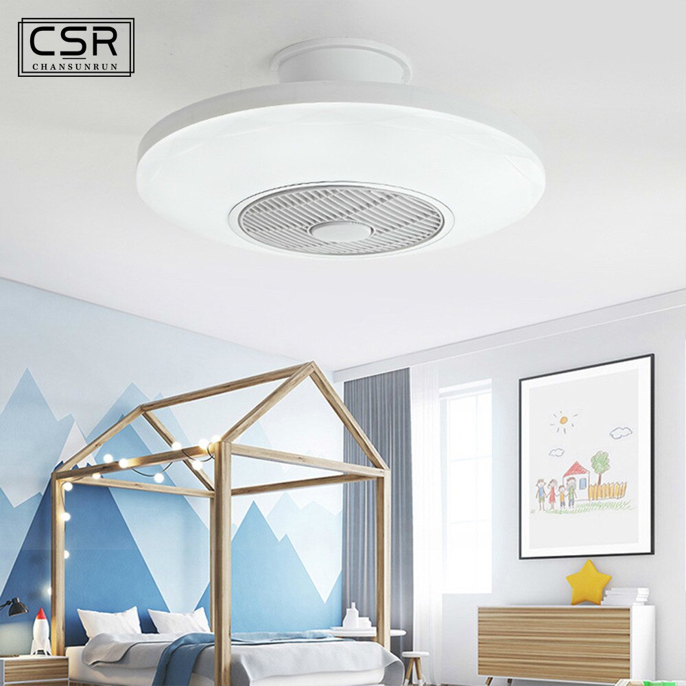 JDALX Macaron Piccolo Ventilatore Da Soffitto Con Luce 3 Colori Dimmerabile LED Plafoniera Con Ventilatore Reversibile 6 Velocità Silenzioso Ventola Lampadario Per Camera Da Letto Salotto-Brown|GOLD