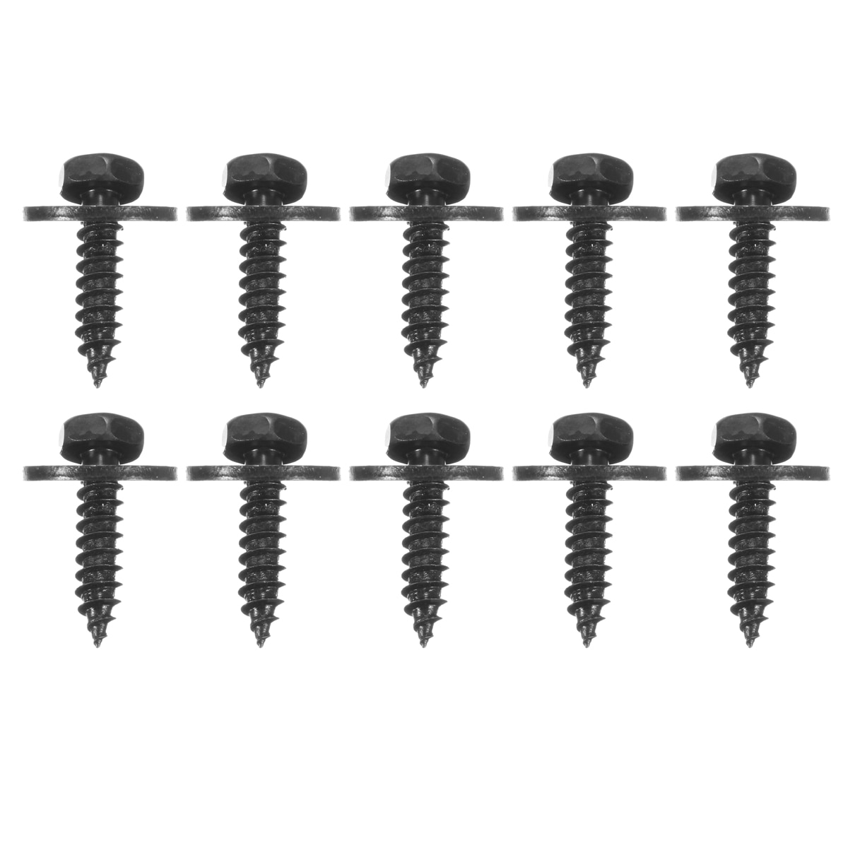 10 Uds., Universal para coche, 4,8x19mm, arandela suelta cautiva con tornillos de rosca automática, cabeza hexagonal de 8mm