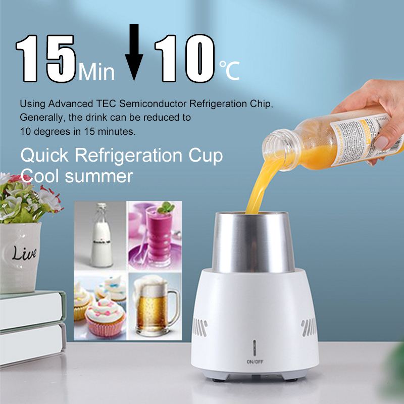 28W 350Ml Elektrische Koeler Zomer Quick Koeler Cup Mok Houder Machine Mini Koelkast Vriezer Voor Drank Yoghurt Jelly uk/Eu/Us Plug