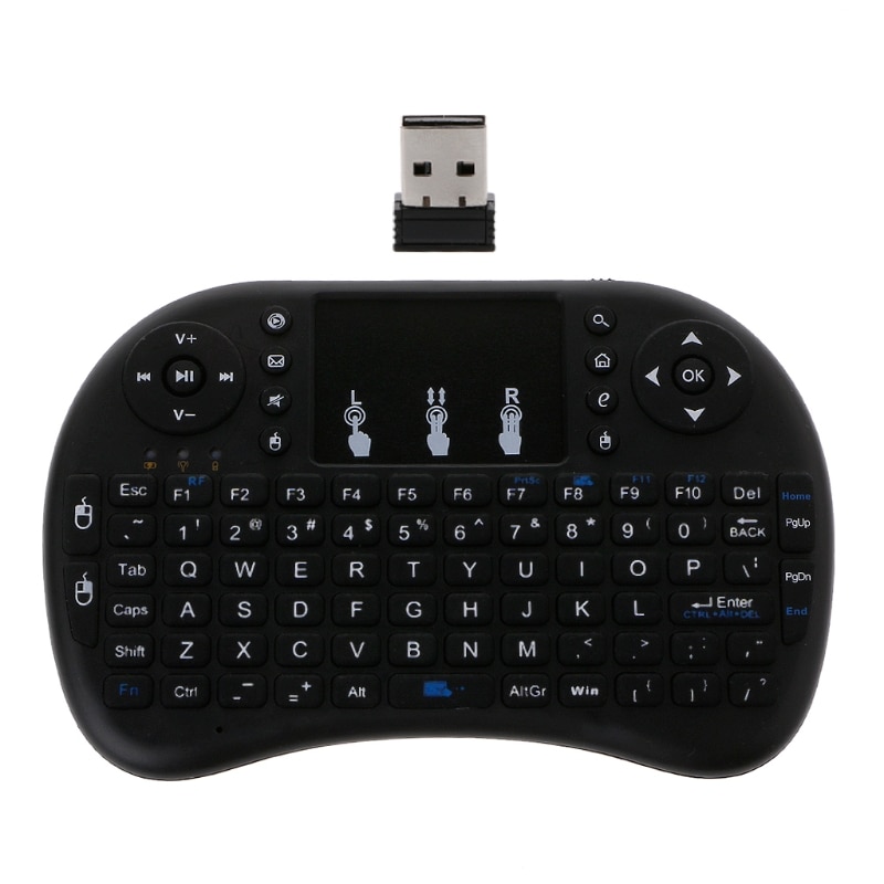 Engels 2.4 Ghz Draadloze I8 Toetsenbord Touchpad Fly Air Mouse Voor Android Tv PS3