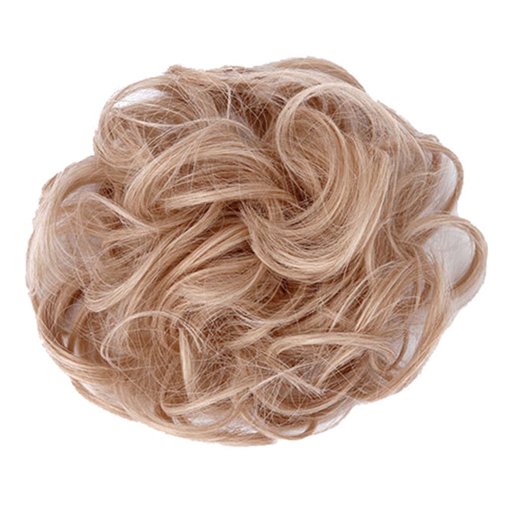 Hair Circle Wigs Synthetic Hair Ring Messy Wrap For Hair Extension Donut Curly Elastics Women Hairs Tail Ponytail Accessory