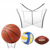1 stk gjennomsiktig akryl ball stativ displayholder rack støtte base for fotball volleyball basketball fotball rugby ball: Type b