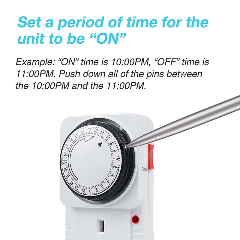 3 Pin UK plug 24-hour Timer Wall Socket Mains timer Plug In Timer Timing Clock Socket UK Plug Timer Switch Outlet