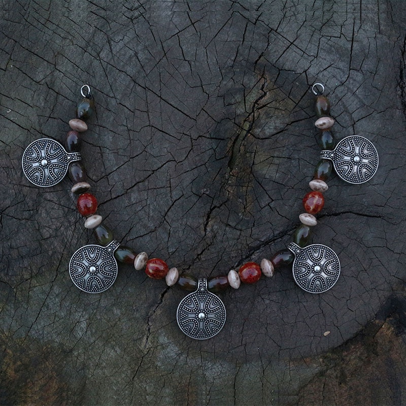 1pcs Slavic Jewelry Makeing For Charms Women Pendant, Ethnic Style Viking Brooch Buckle Lunula Jewelry For Cool Men