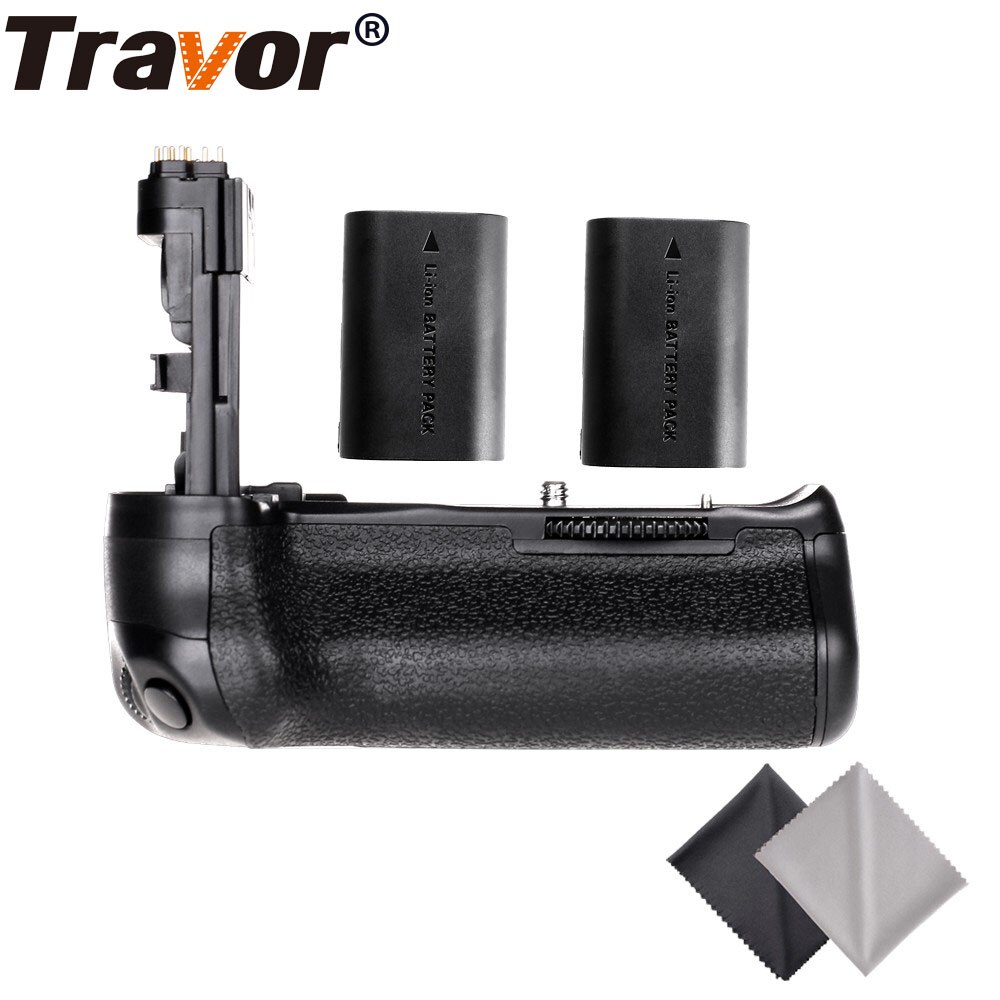 Travor Professionale Multi Power Battery Grip per CANON EOS 60D 60Da DSLR Della Macchina Fotografica come BG-E9 + 2pcs LP-E6 batteria + 2pcs Panno per le Lenti