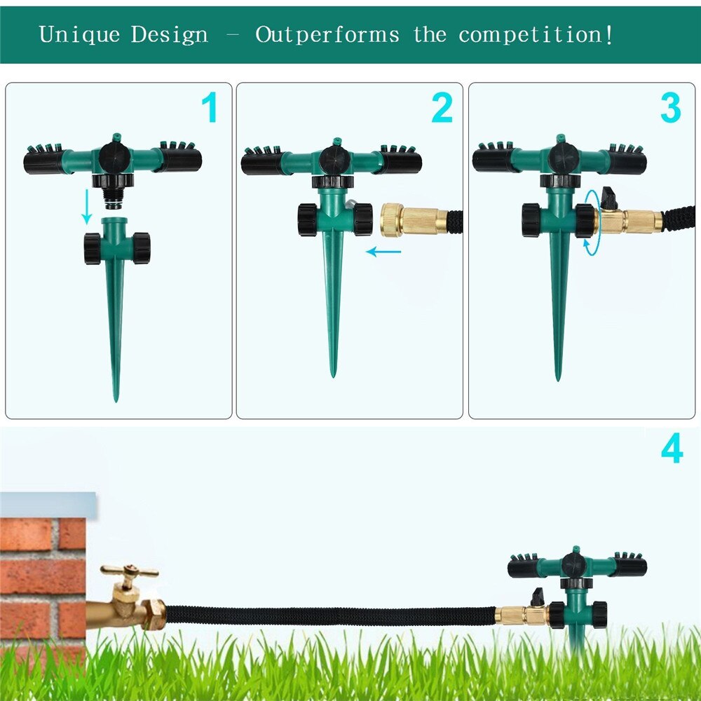 Garden sprinkler 360 17*17*23.5cm ABS lawn sprinkler automatic 360 rotating garden sprinklers water lawn irrigation FD