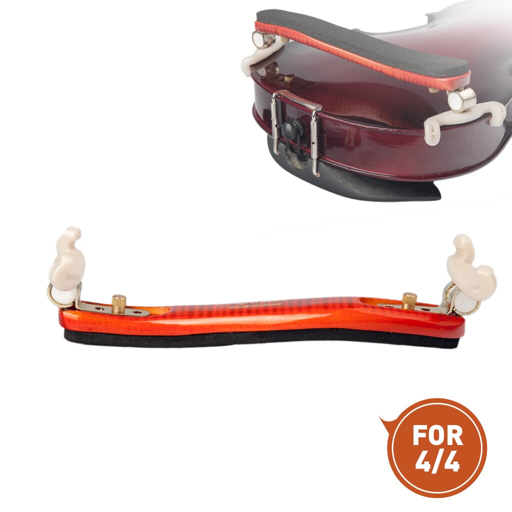 Adjustable Violin Shoulder Rest 3/4 4/4 Violin Pad Support Parts Fittings Bon Violin Shoulder Rest Foam Wood Violin: Natural Wood 44 43